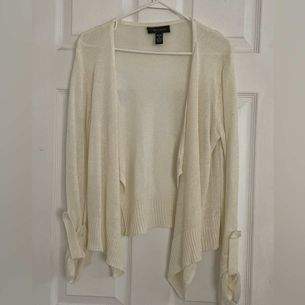 Cable & gauge cardigan